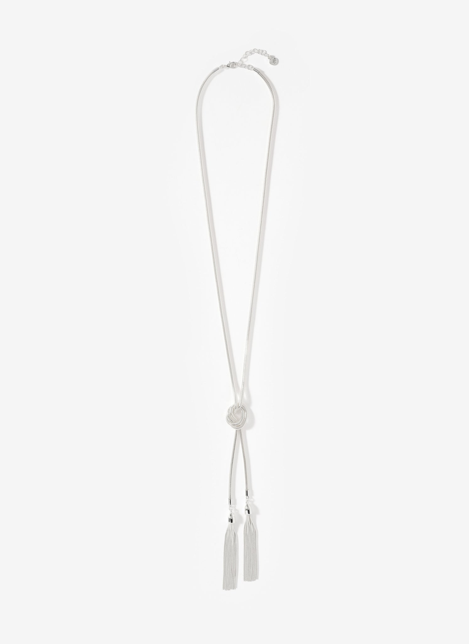 Silver Tone Double Tassel Necklace – Mint Velvet