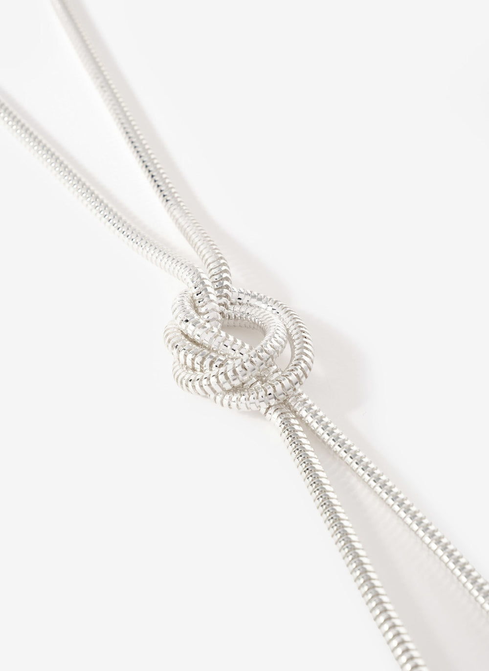 Silver Tone Double Tassel Necklace