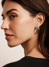 Silver Tone Textured Earrings (Image 1)