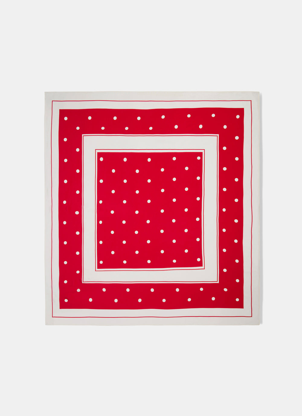 Red Polka Dot Print Scarf