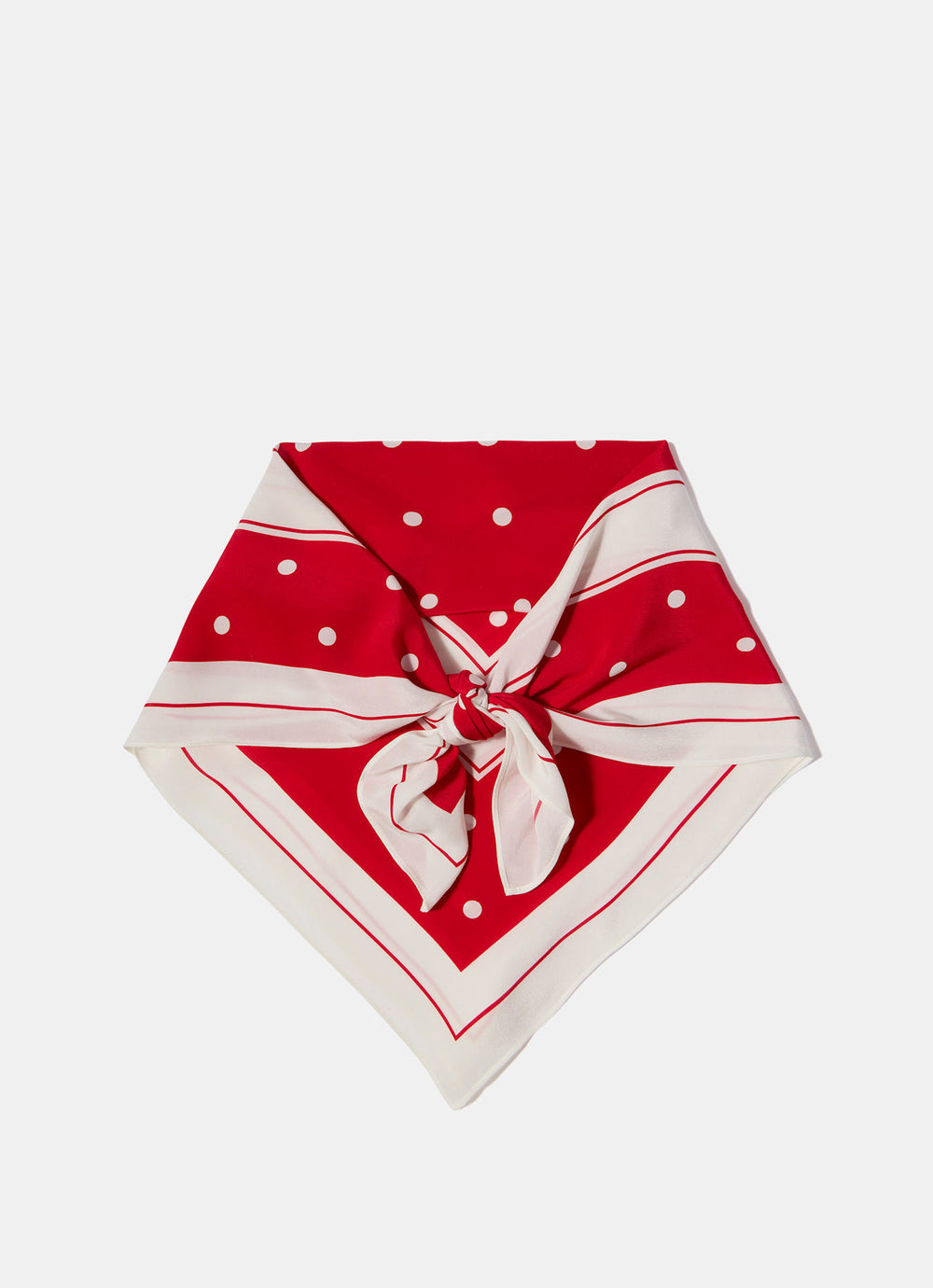 Red Polka Dot Print Scarf