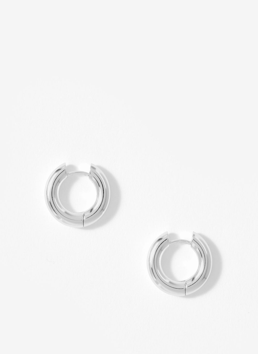 Silver Stainless Steel Mini Hoop Earrings