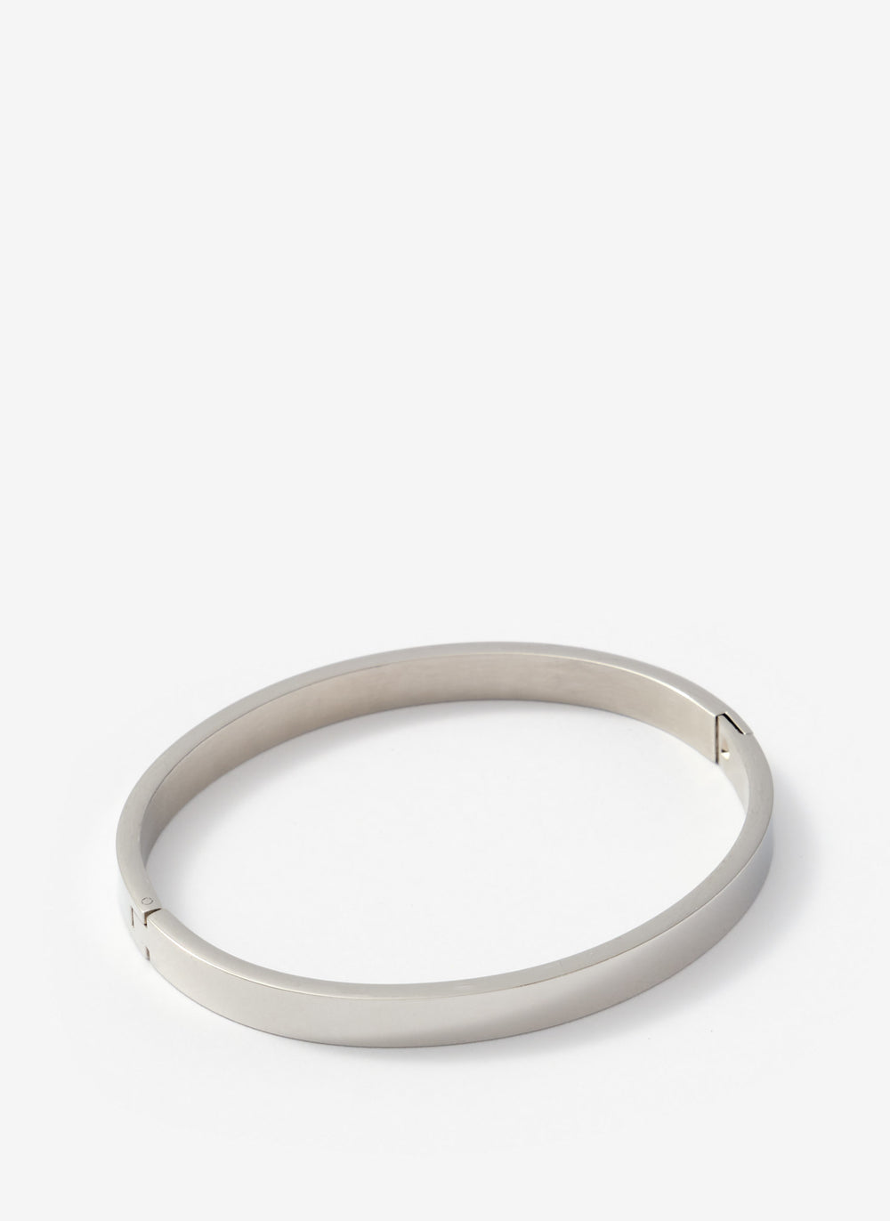 Silver Stainless Steel Slim Bangle