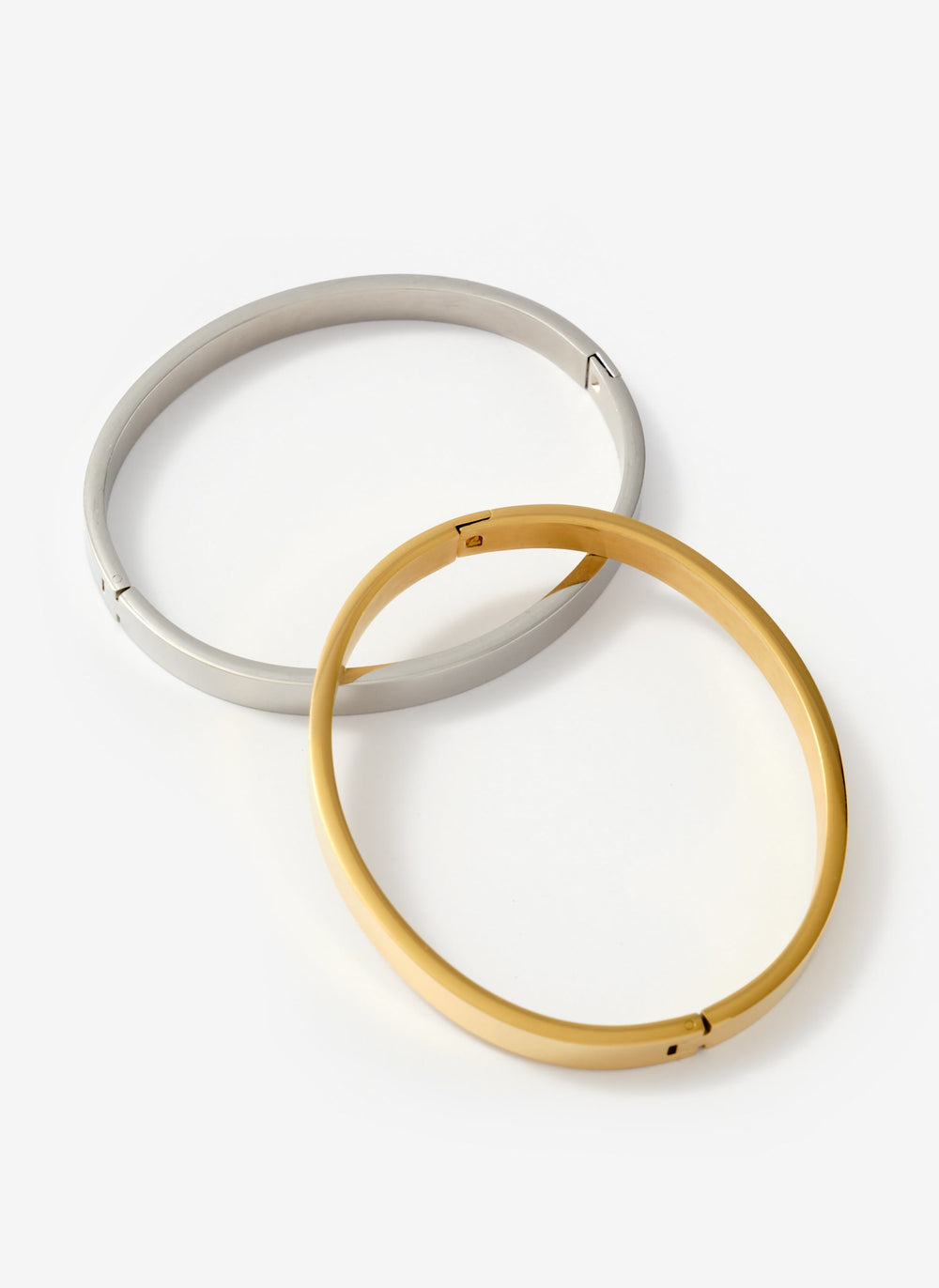 Silver Stainless Steel Slim Bangle