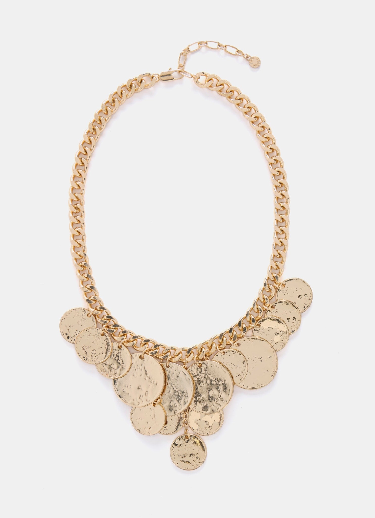 Gold Tone Statement Disc Necklace – Mint Velvet