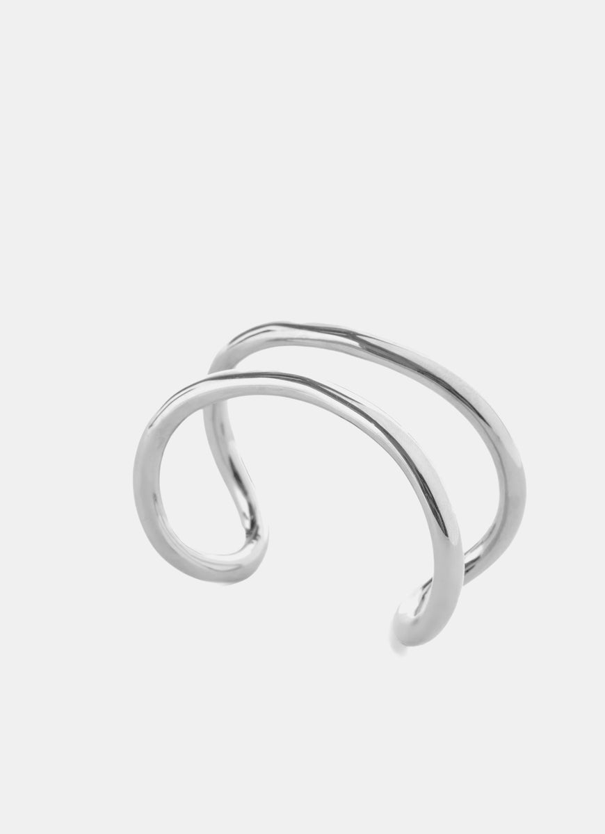 Silver Plated Cuff Bangle – Mint Velvet