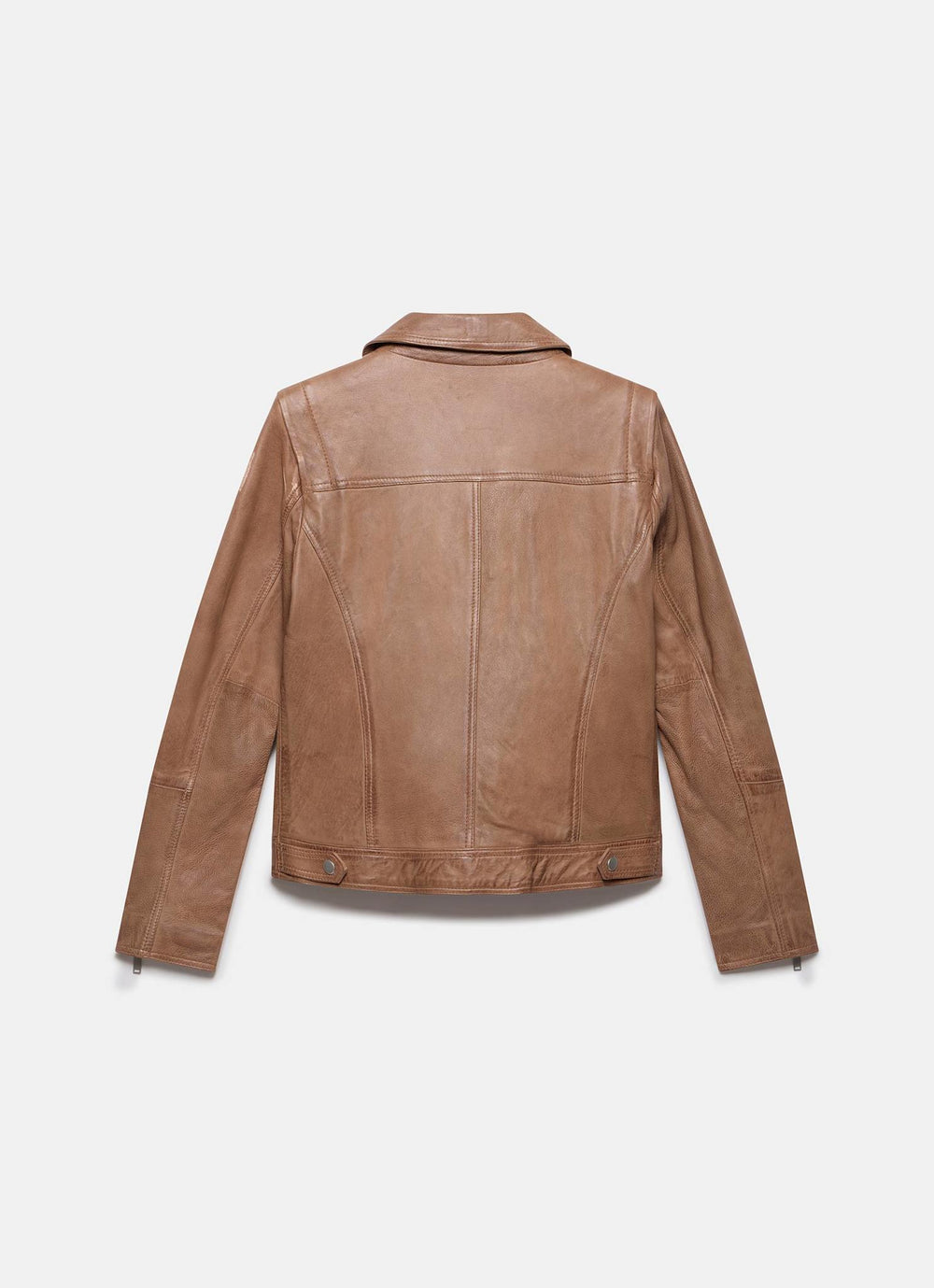 Tan Casual Leather Jacket – Mint Velvet