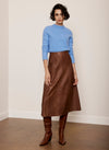 Mint velvet green leather skirt hotsell