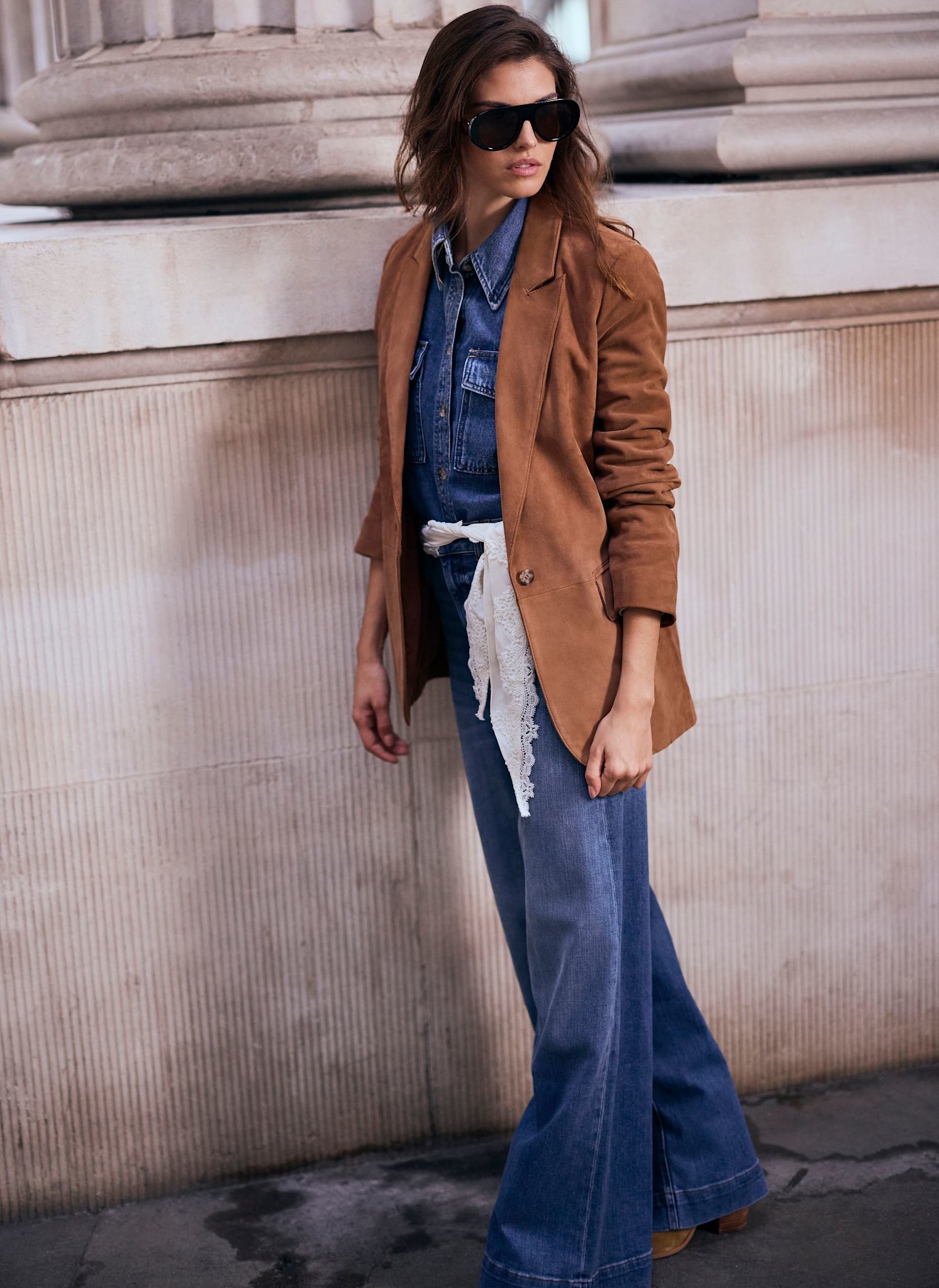 Tan Suede Blazer – Mint Velvet
