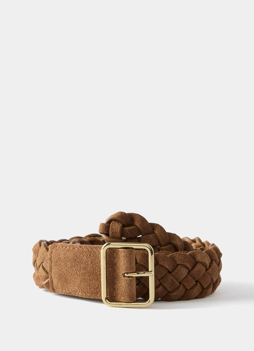 Tan Suede Woven Belt