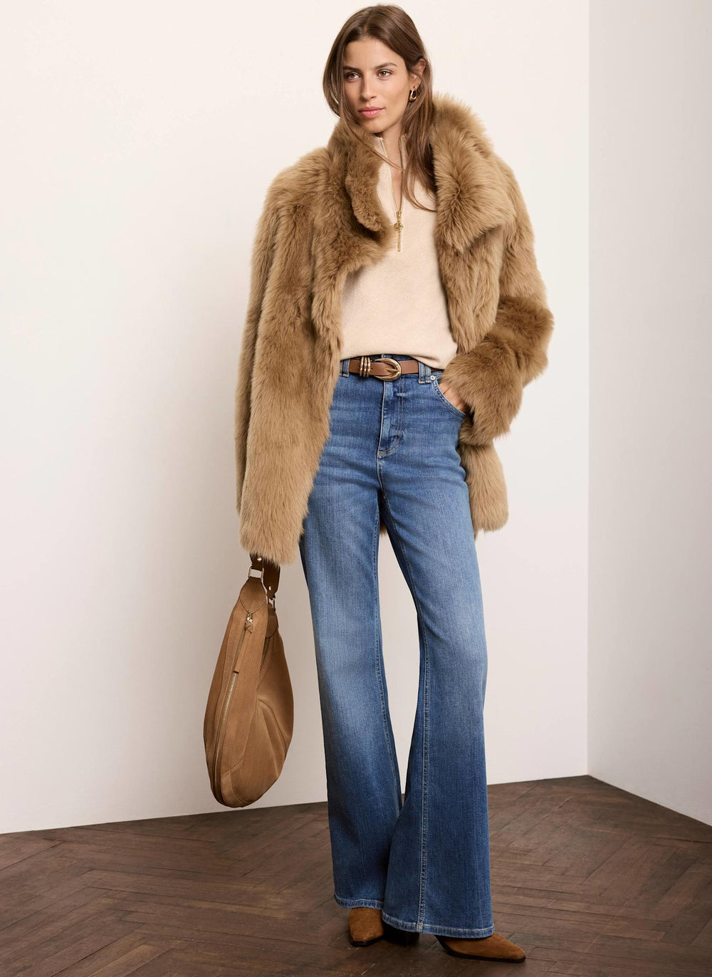 Neutral Toscana Sheepskin Coat
