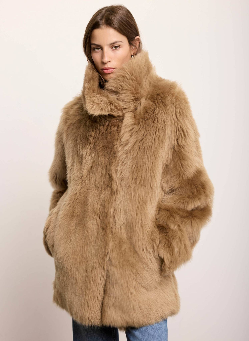 Neutral Toscana Sheepskin Coat