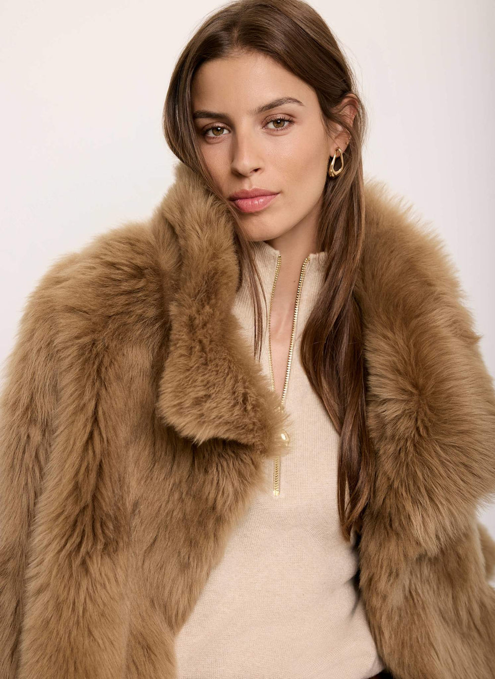 Neutral Toscana Sheepskin Coat