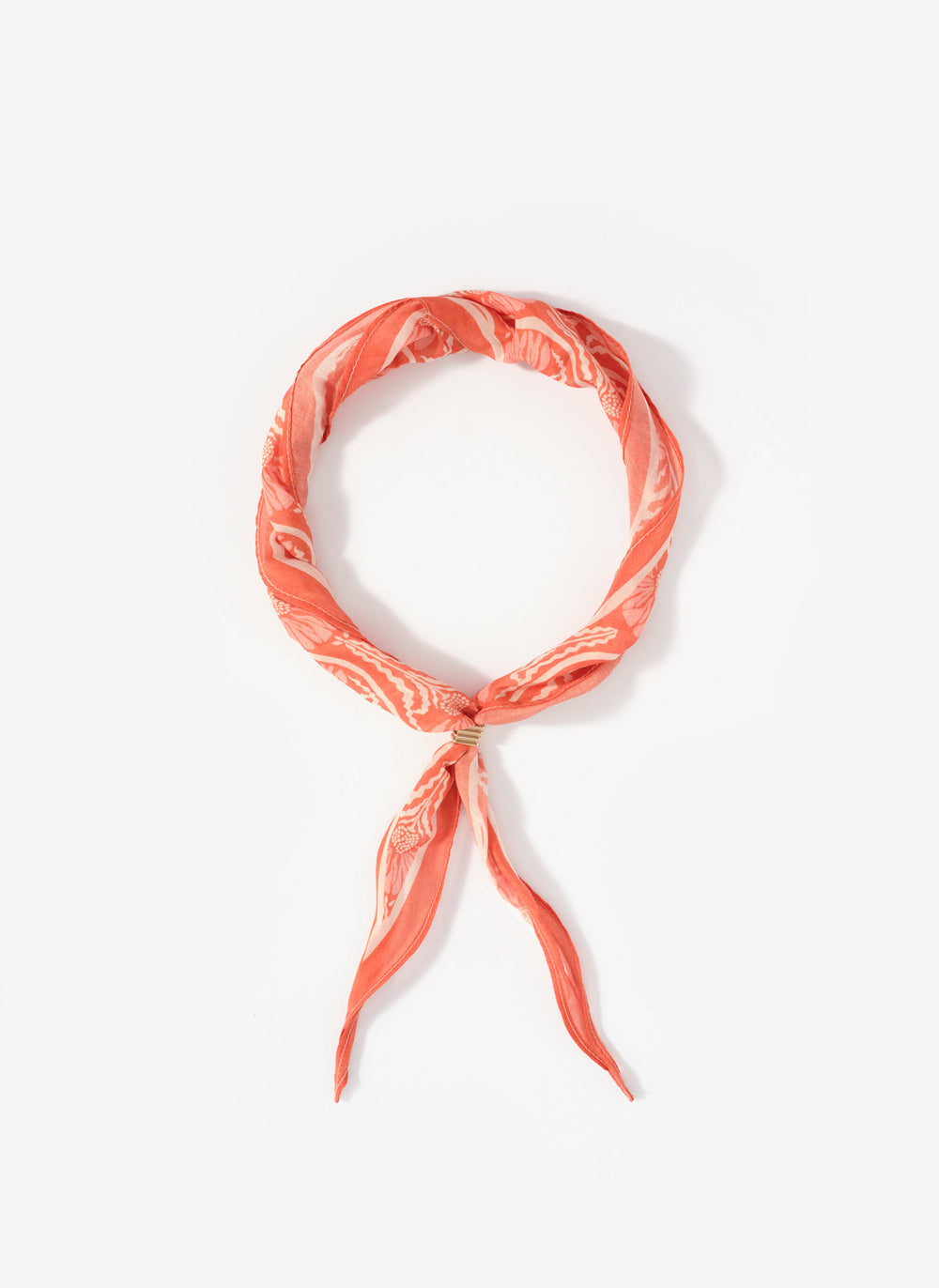 Tara Orange Print Neck Scarf