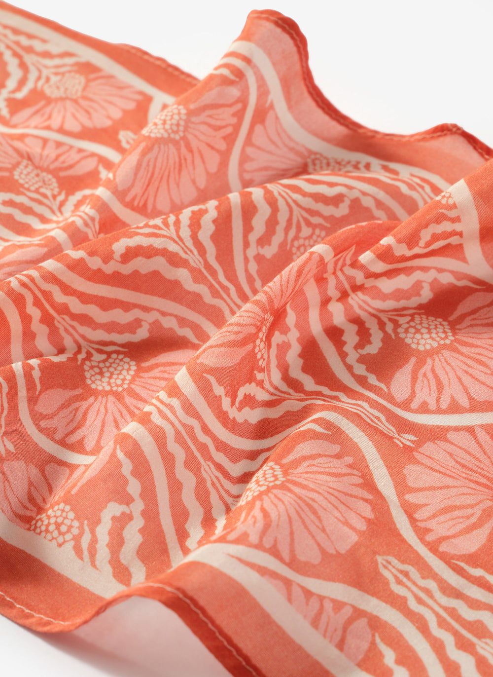 Tara Orange Print Neck Scarf