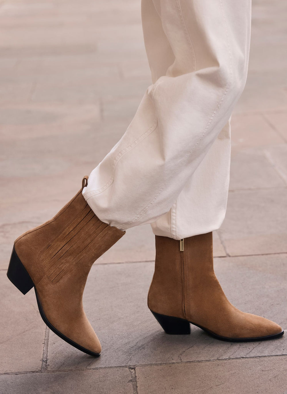 Tate Tan Suede Ankle Boots