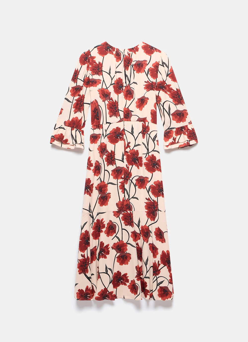 mint velvet green floral print midi dress Neutral Floral Print Midi Dress – Mint Velvet