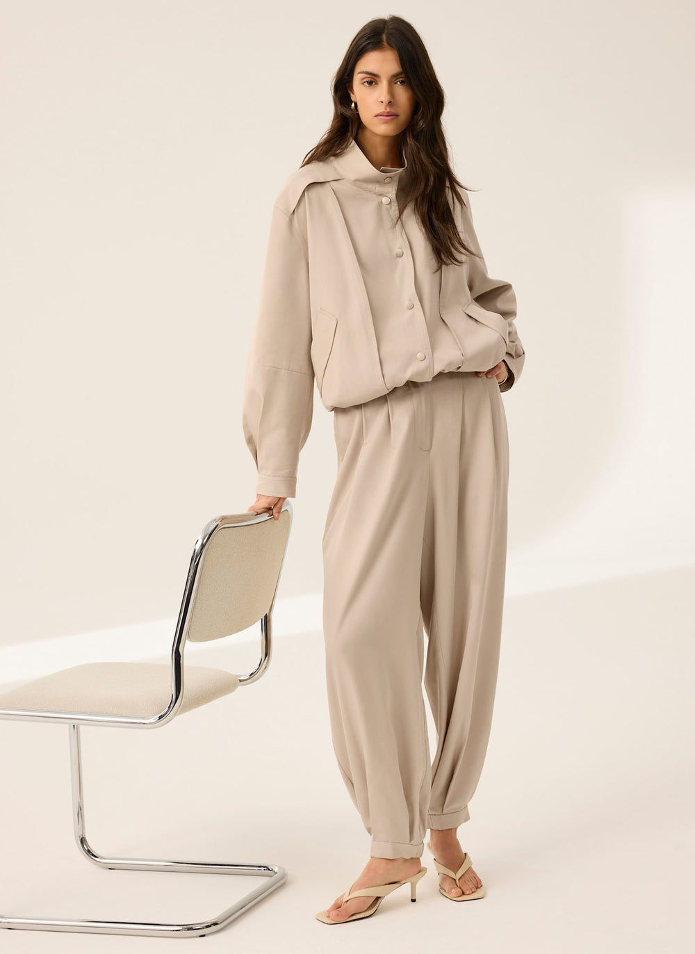 Neutral Bomber Jacket