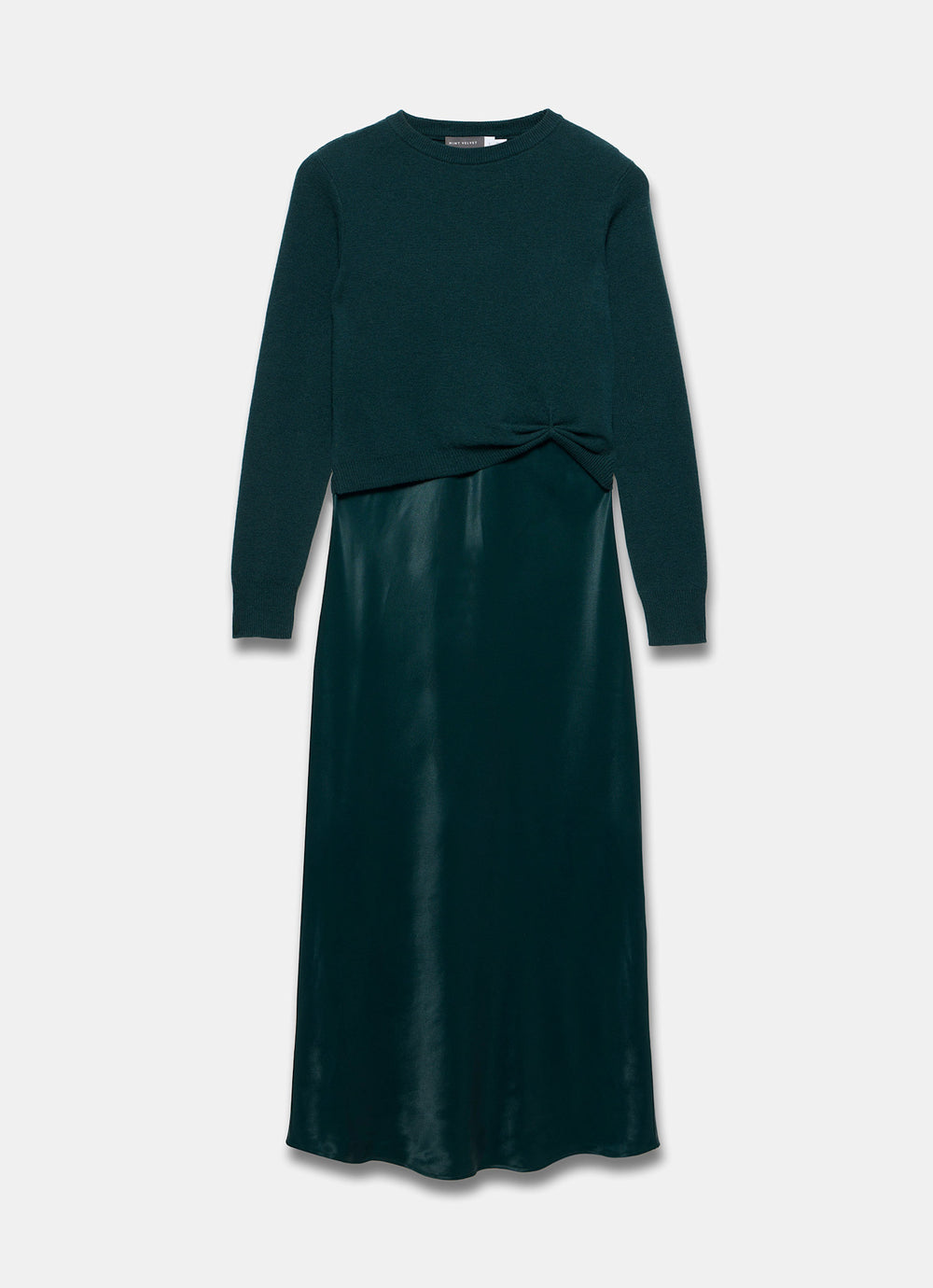 teal satin midi dress Teal Layered Satin Midi Dress – Mint Velvet