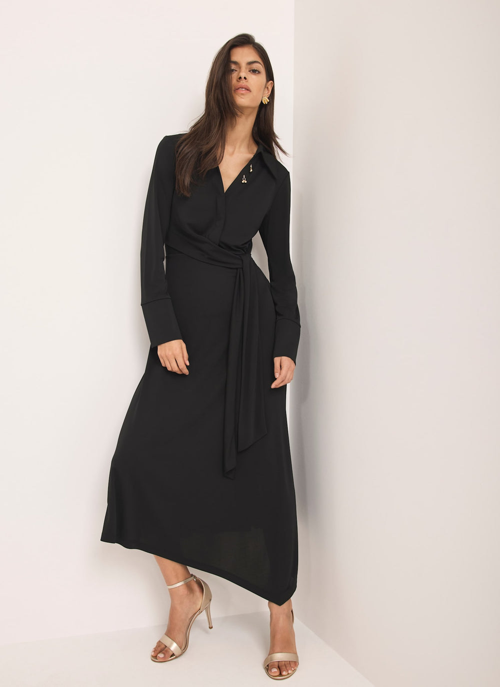 Black Tie Front Maxi Dress – Mint Velvet