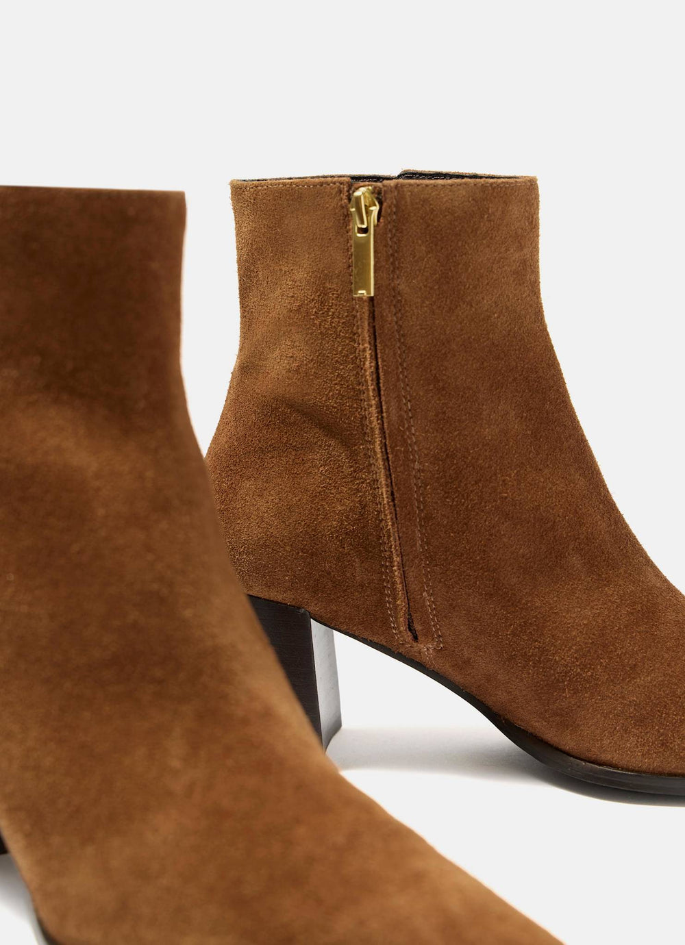 Tilda Tan Suede Block Heel Boots