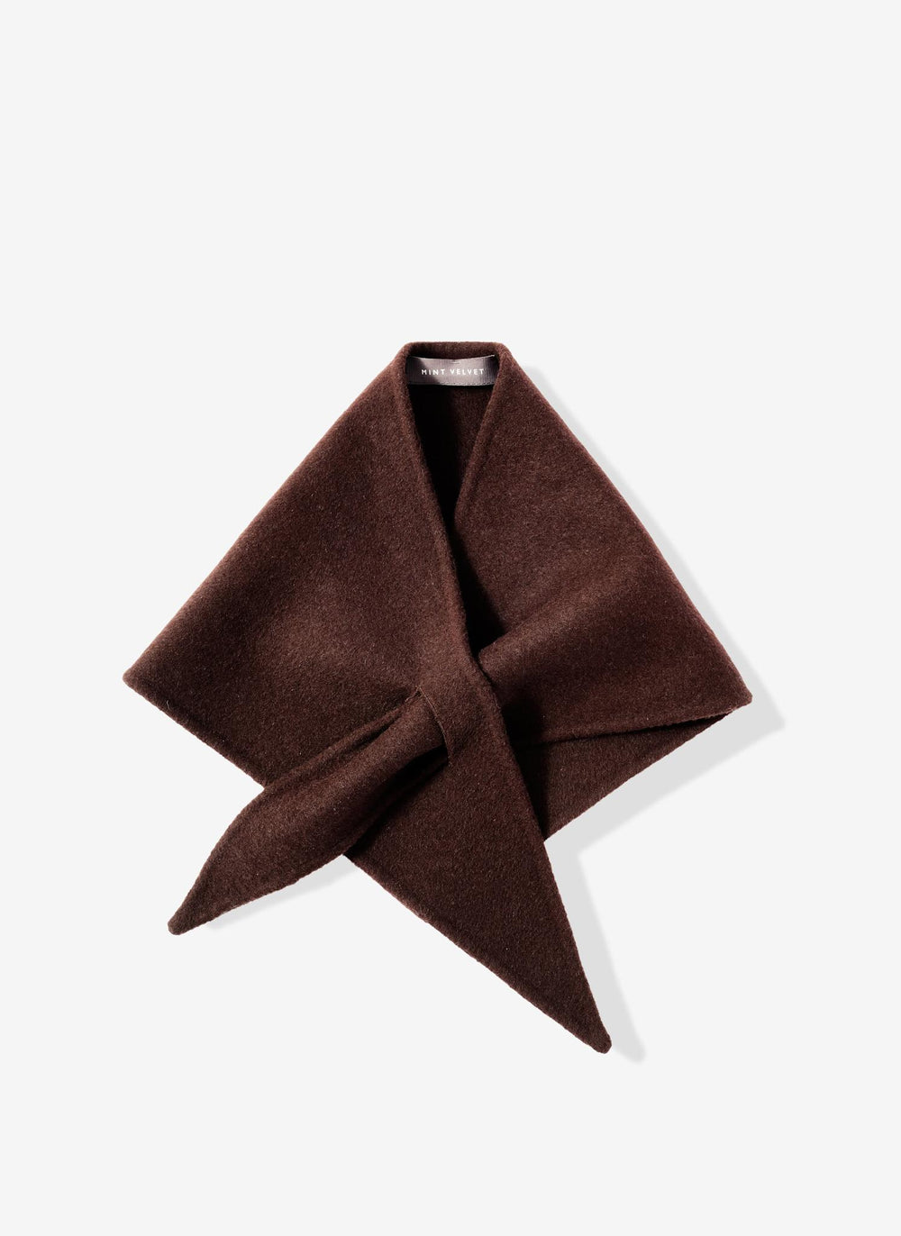 Brown Triangle Wool Neck Scarf