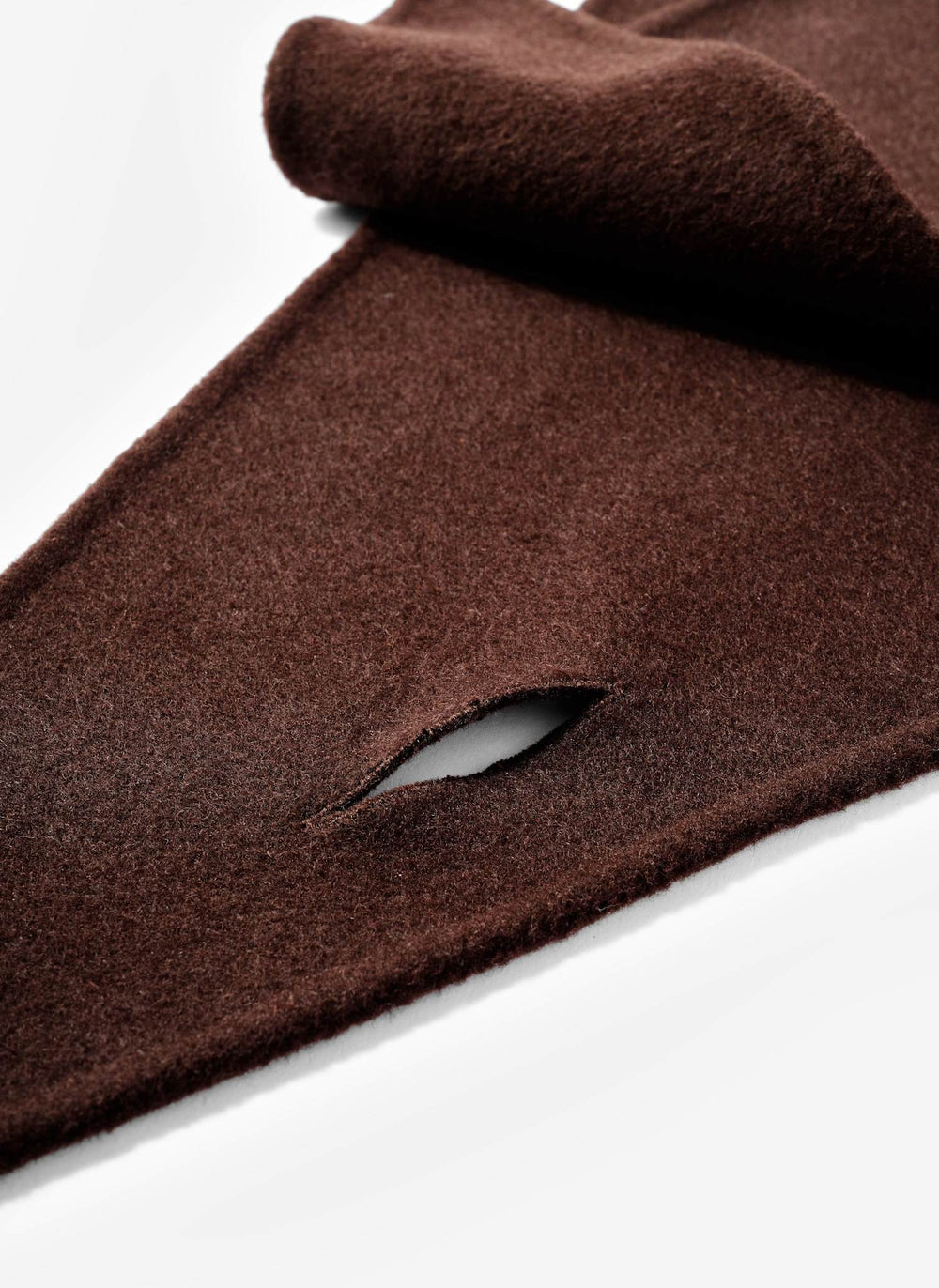 Brown Triangle Wool Neck Scarf