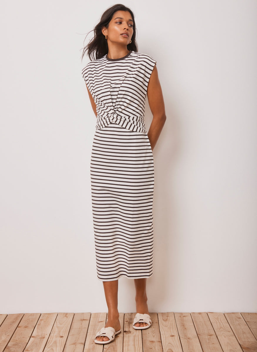 Womens Jersey Midi Dress Summer Dress Ladies Jersey Dresses Uk HOT Midi Dress Striped Womens Jersey Midi Dress Summer Dress Ladies Jersey Dresses Uk HOT Midi Dress Striped