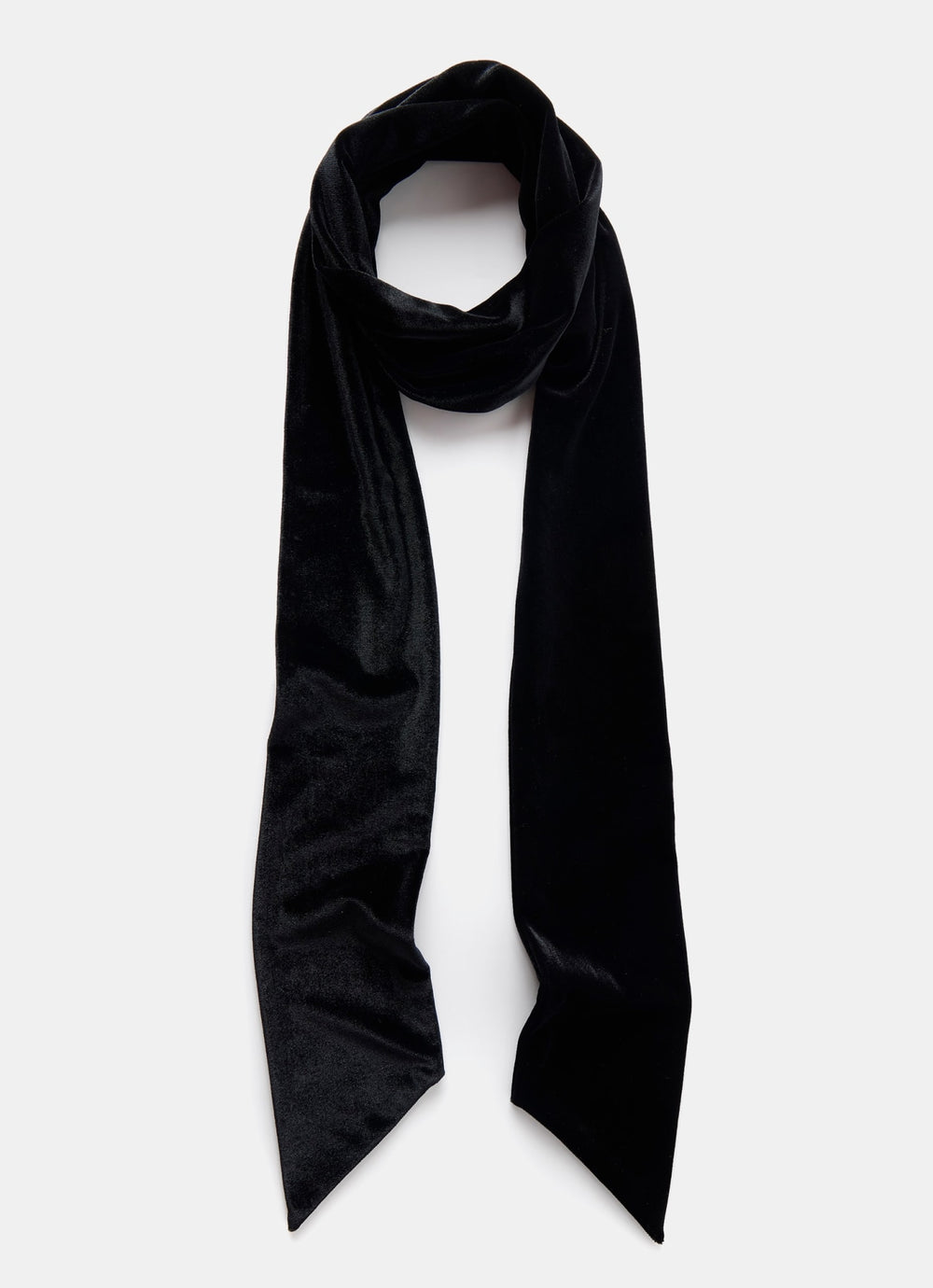 Black Velvet Skinny Scarf