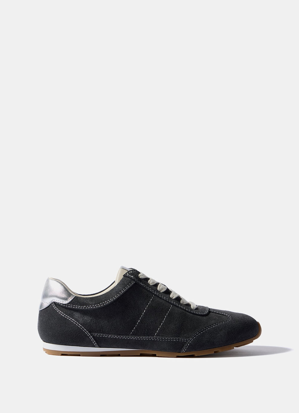Vick Dark Grey Suede Trainers