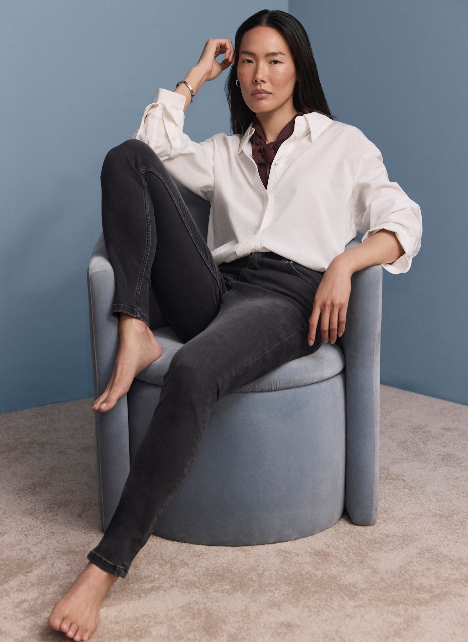 Washed Black Sculpting Skinny Jeans – Mint Velvet