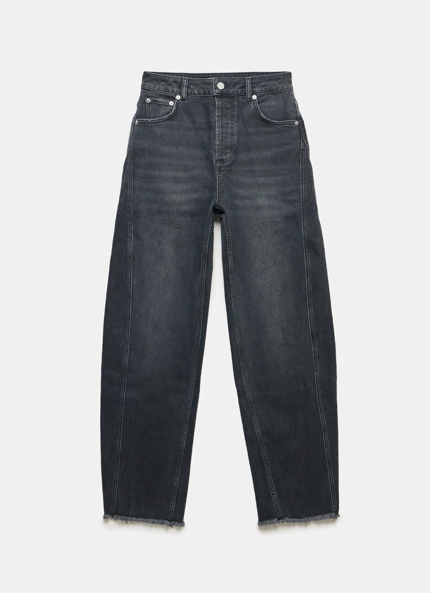 【期間限定】BELVET　washed Black denim Washed Black Barrel Leg Jeans – Mint Velvet