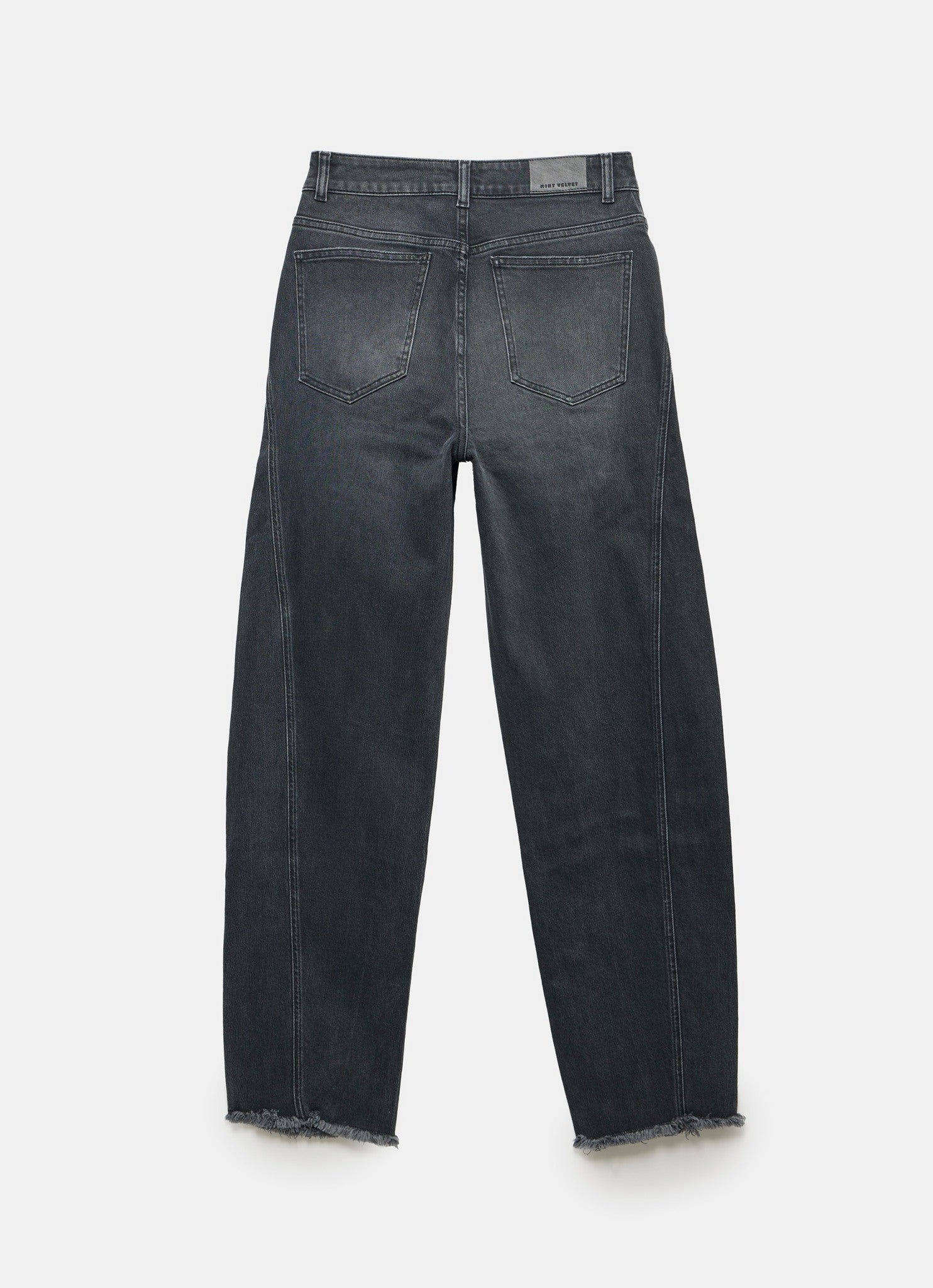パンツ BELVET washed Black denim Washed Black Barrel Leg Jeans – Mint Velvet