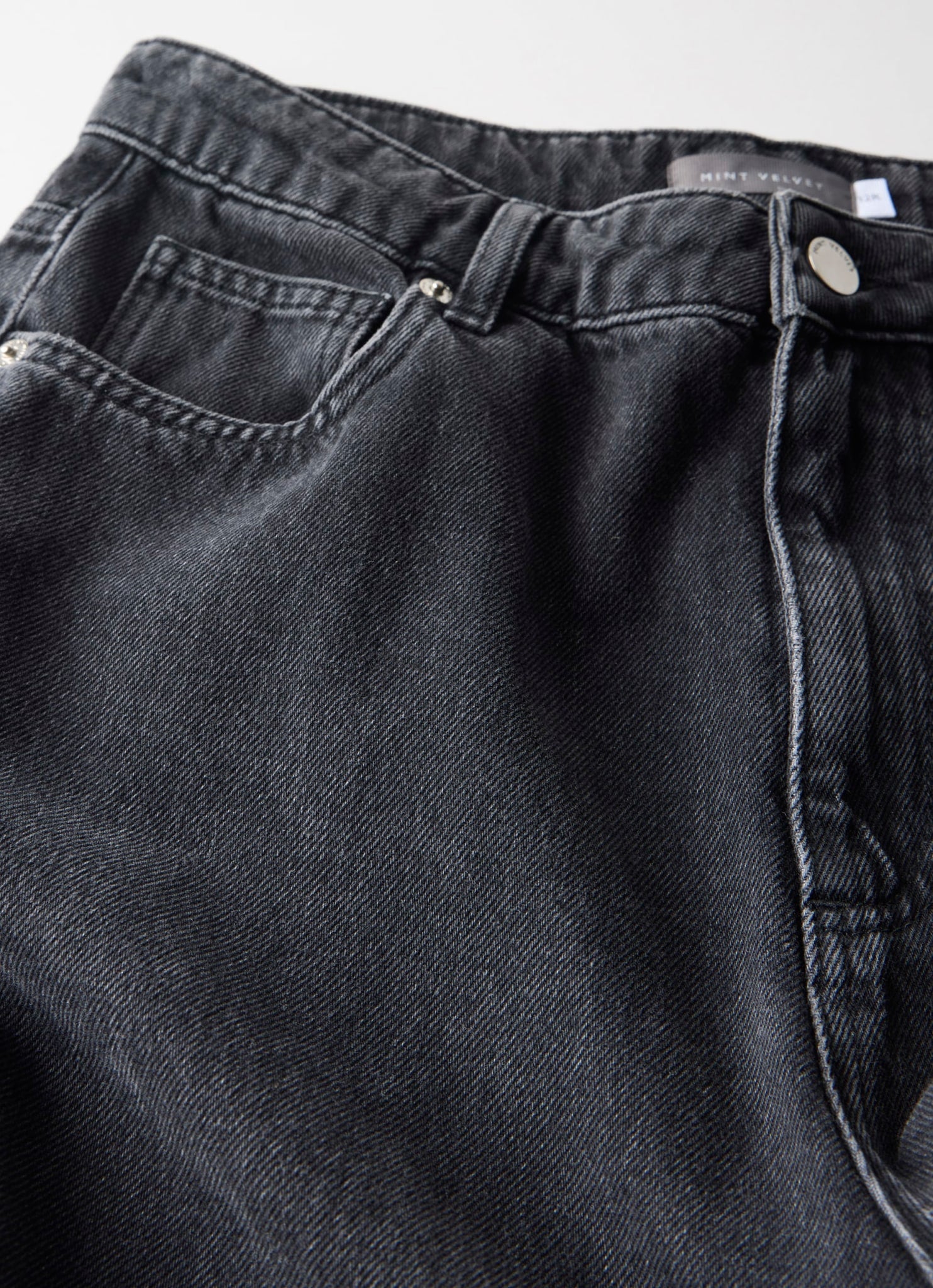 Washed Black Super Soft Wide Leg Jeans – Mint Velvet