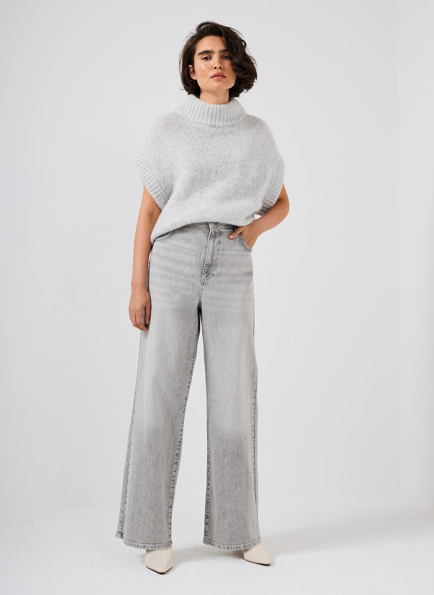 【PEOPLESTYLE】WASHED GREY WIDE LEG JEANS Washed Grey Wide Jeans – Mint Velvet