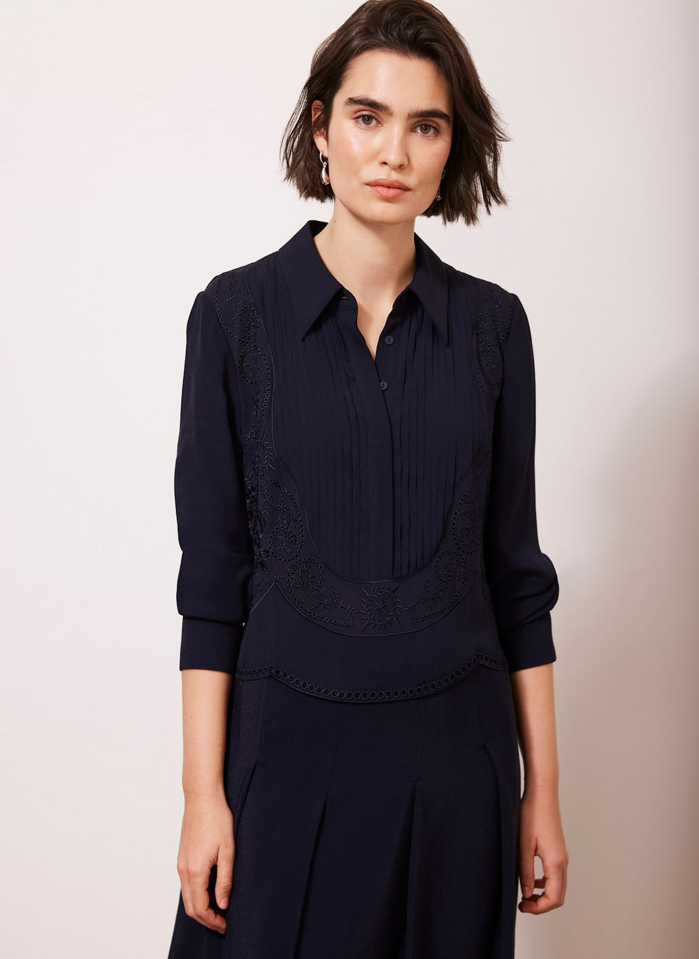 Navy Western Detail Maxi Dress