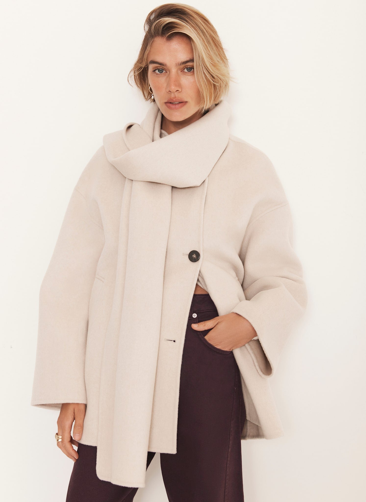 【MAISON SPECIAL】　Winter Scarf Tent Coat MAISON SPECIAL】 Winter Scarf Tent Coat