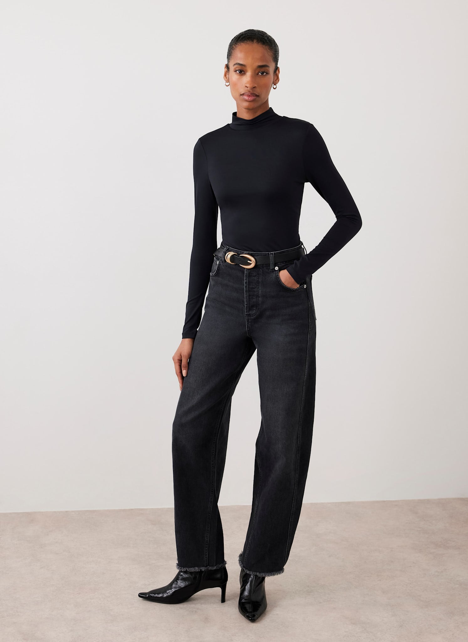 Black High Neck Layering Top – Mint Velvet