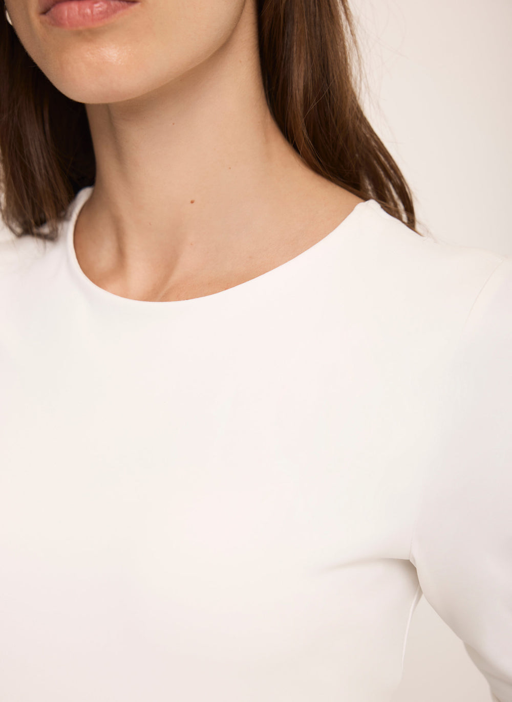 White Long Sleeve Layering Top