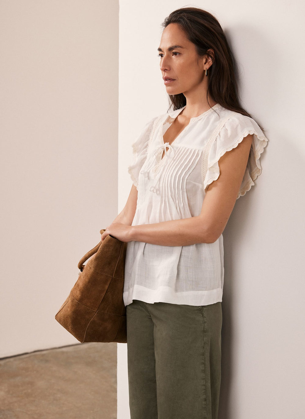 White Cap Sleeve Blouse