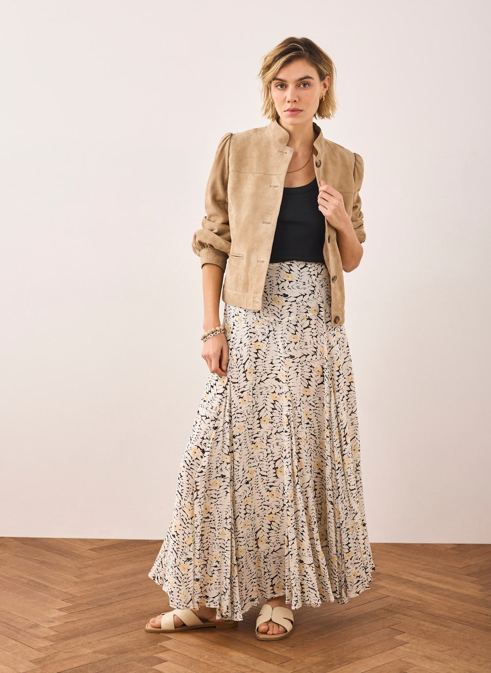 Floral Print Maxi Skirt