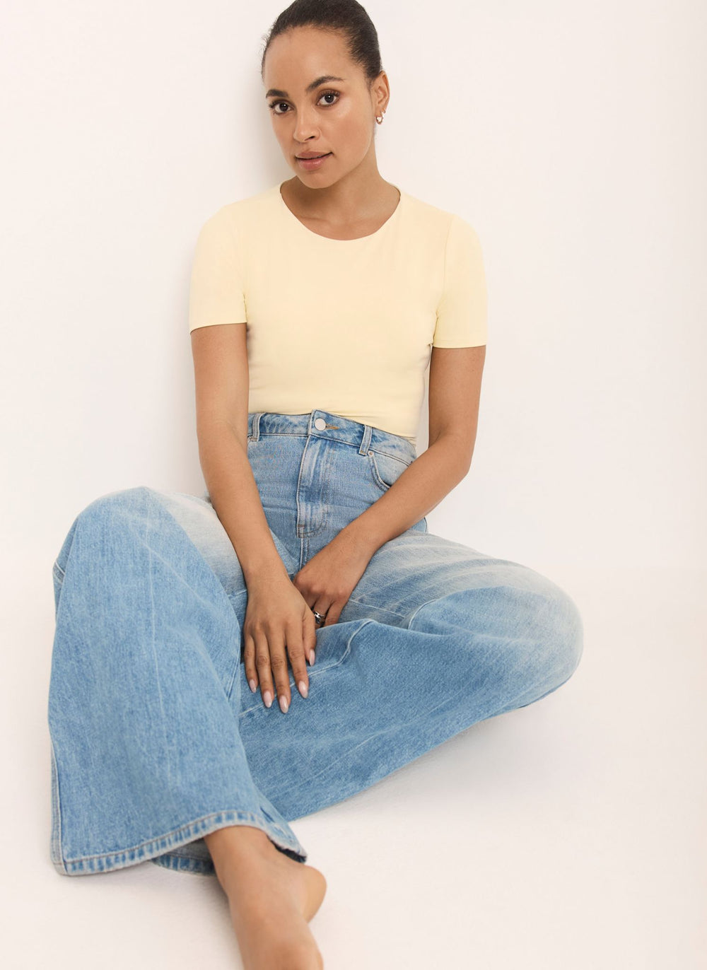 Butter Yellow Short Sleeve Top