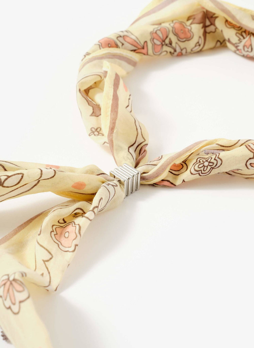 Butter Yellow Paisley Skinny Scarf