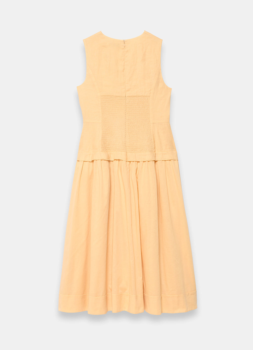 Yellow Ramie Drop Waist Midi Dress – Mint Velvet