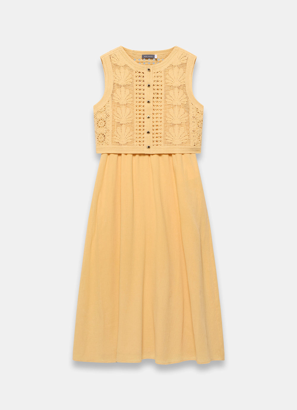 yellow crochet maxi dress Yellow Crochet Shell Maxi Dress – Mint Velvet