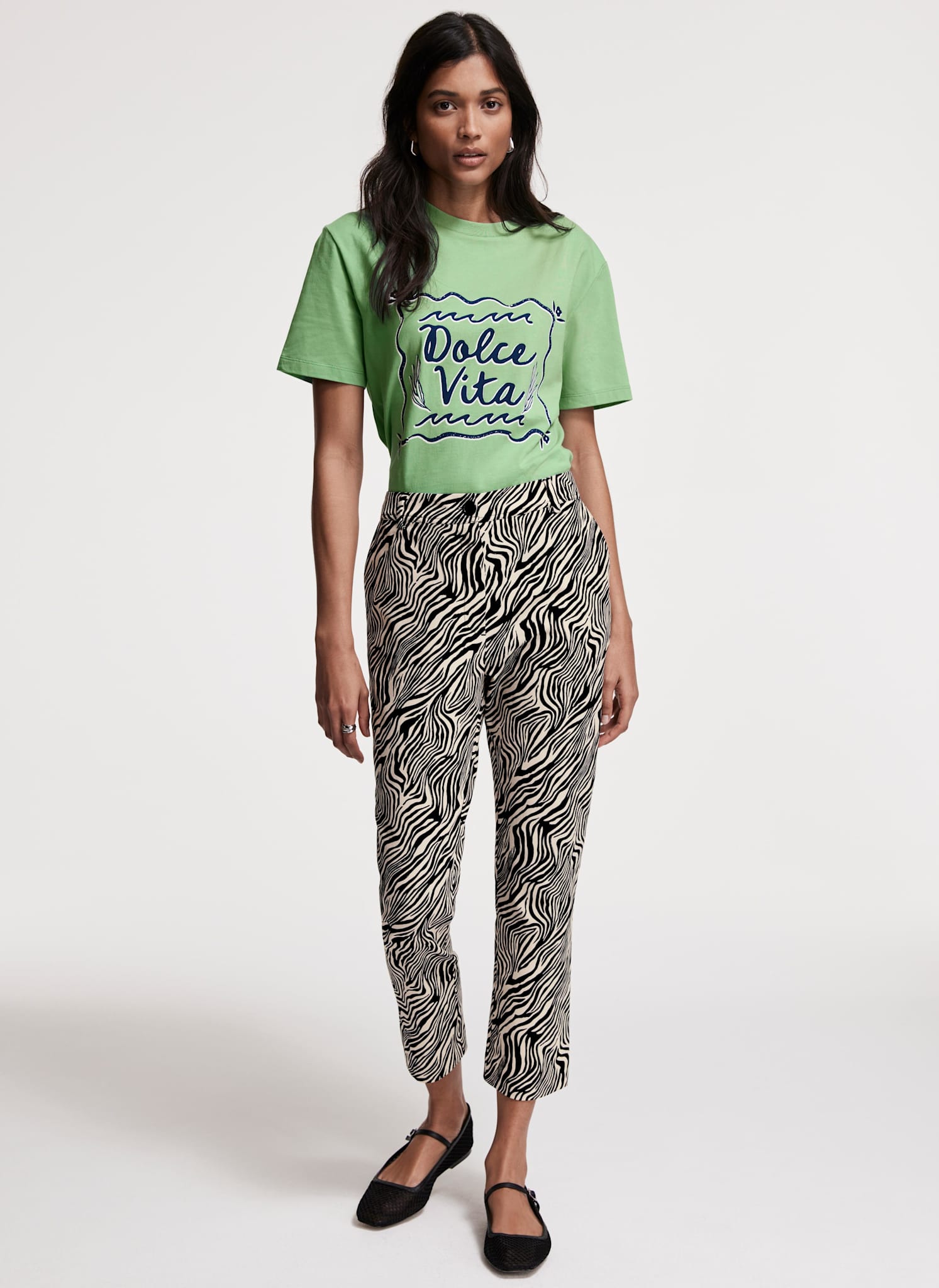 Zebra Print Capri Trousers – Mint Velvet