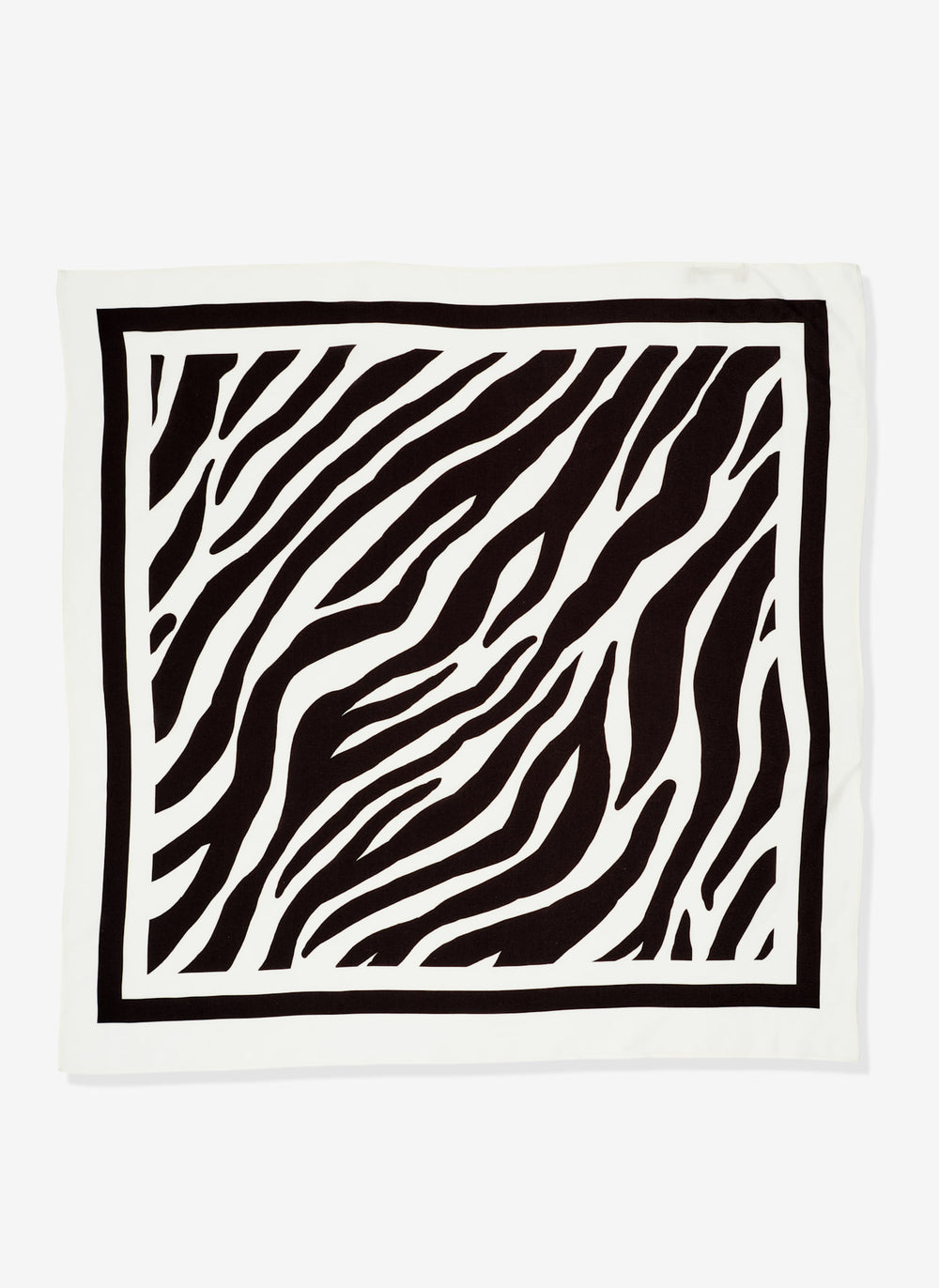 Zoe Zebra Print Satin Square Scarf