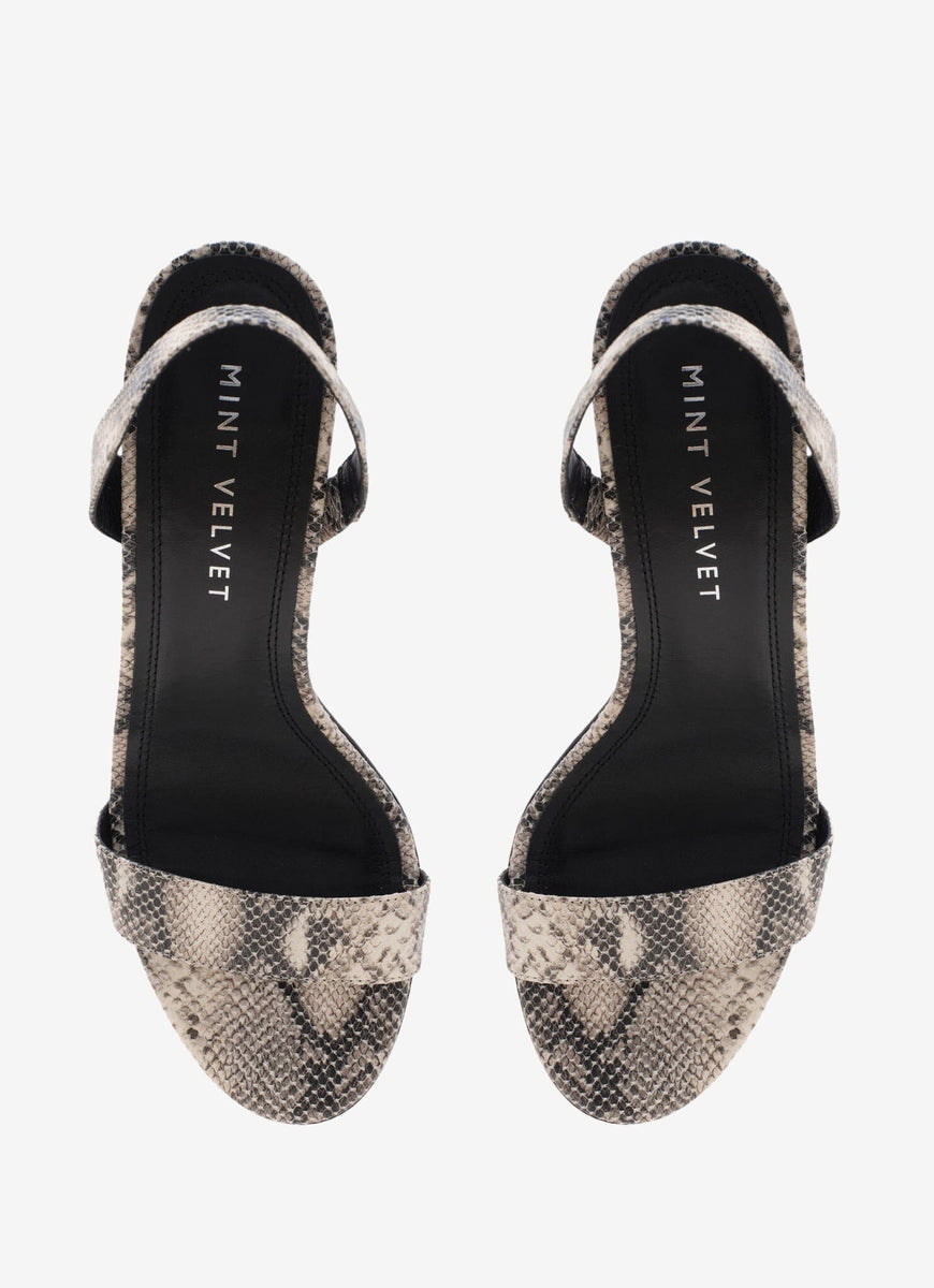 Amara Snake Print Heel Sandals – Mint Velvet