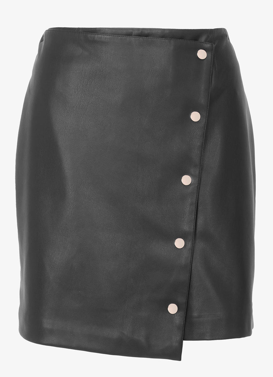 Black Faux Leather Mini Skirt – Mint Velvet