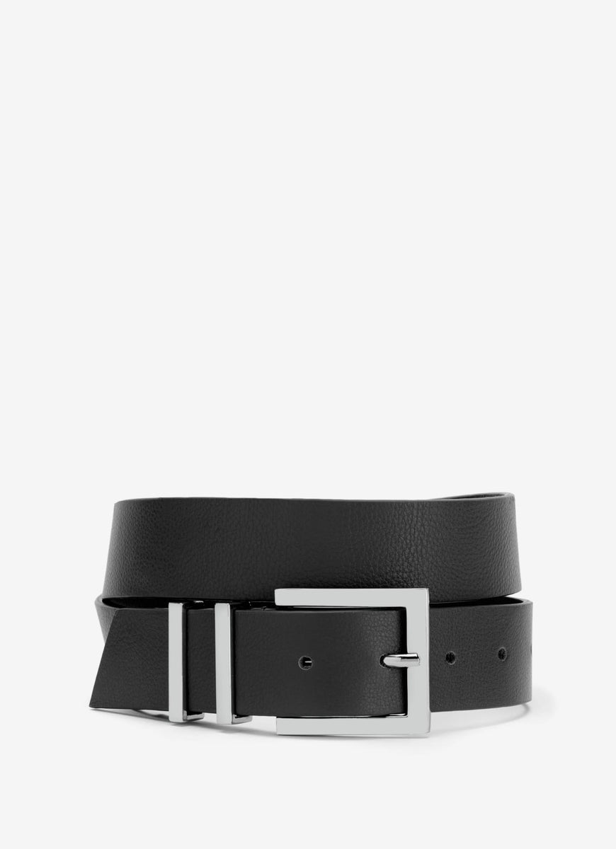 Black Leather Buckle Belt – Mint Velvet
